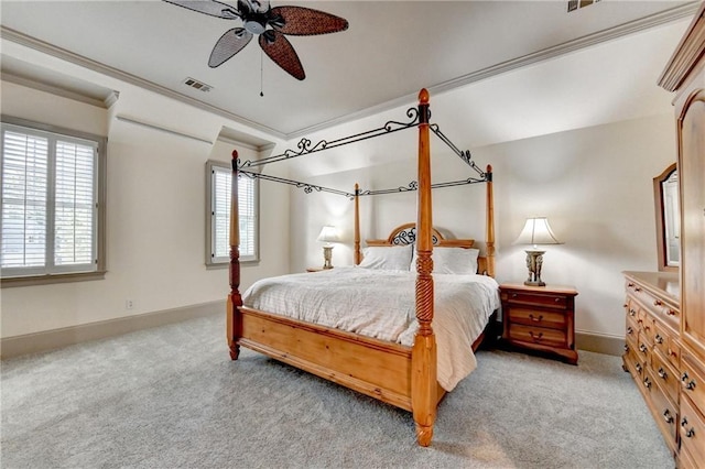 8455 Abingdon Ln, Duluth, GA 30097 - bedroom featuring light colored carpet and ornamental molding