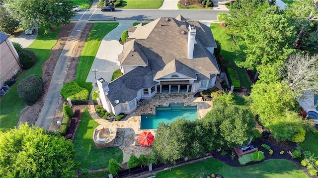 8455 Abingdon Ln, Duluth, GA 30097 - view from above of property with a pool