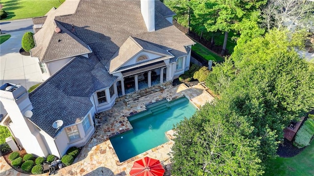 8455 Abingdon Ln, Duluth, GA 30097 - view from above of property featuring a pool