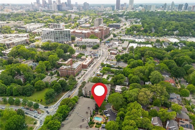 825 Highland Ln NE Unit 1116, Atlanta, GA 30306 - drone / aerial view of city skyline