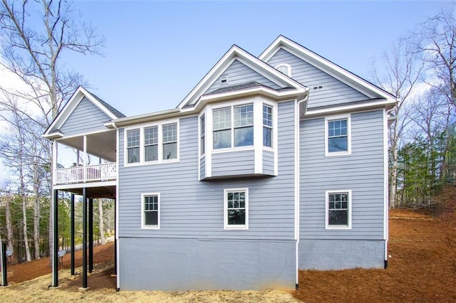 exterior space with a balcony