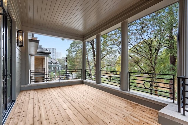 view of wooden terrace