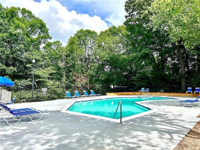 view of pool with a patio area