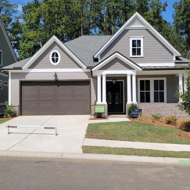 craftsman-style house with a garage