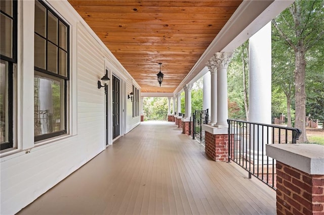 exterior space with a porch