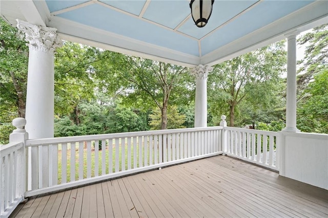 view of wooden terrace