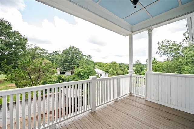 view of wooden deck