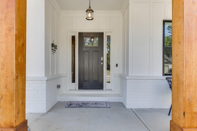 view of doorway to property