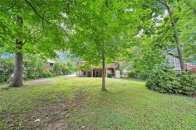 view of green lawn