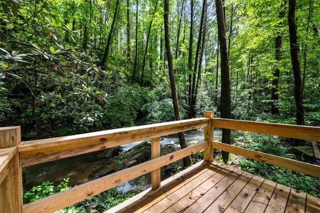 10323 Grassy Mountain Rd, Ellijay, GA 30540 - deck with a wooded view