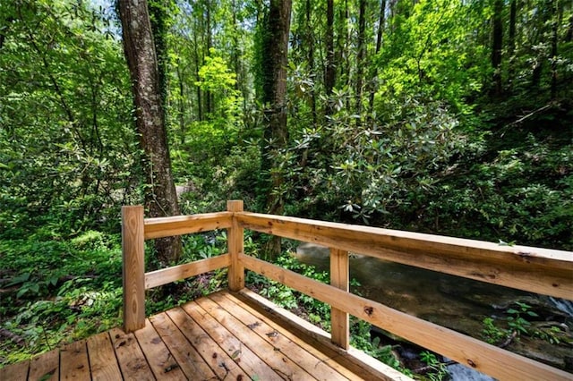 10323 Grassy Mountain Rd, Ellijay, GA 30540 - deck featuring a forest view