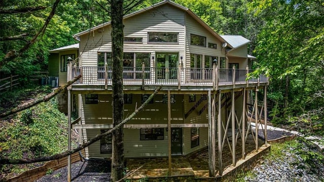 10323 Grassy Mountain Rd, Ellijay, GA 30540 - back of house with a wooden deck