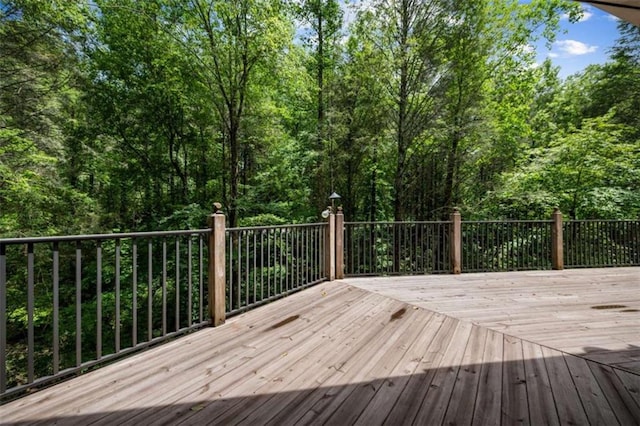 10323 Grassy Mountain Rd, Ellijay, GA 30540 - wooden terrace with a forest view