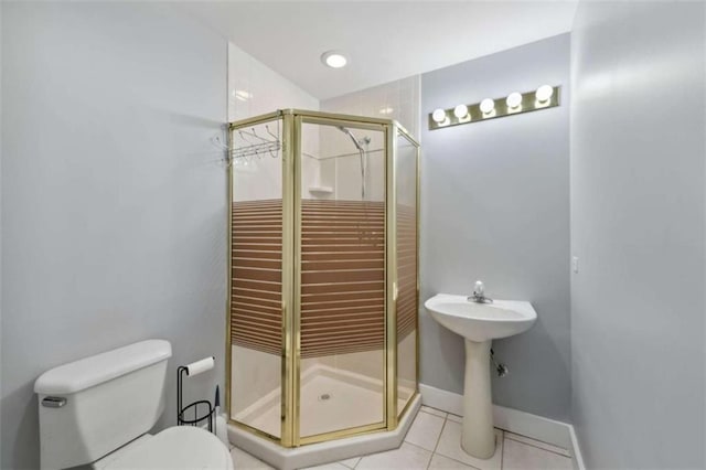 10323 Grassy Mountain Rd, Ellijay, GA 30540 - bathroom featuring a stall shower and tile patterned floors