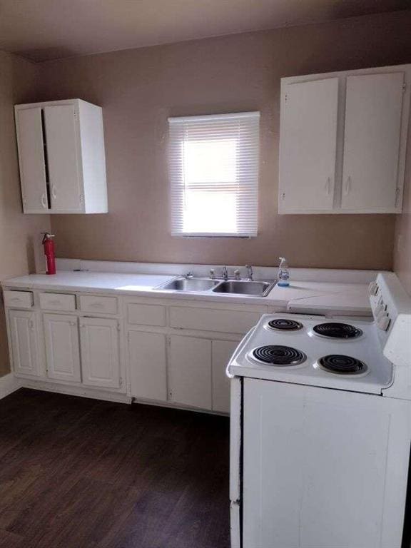 1005 Ashby Ter, Atlanta, GA 30314 - kitchen with white electric range oven and white cabinetry