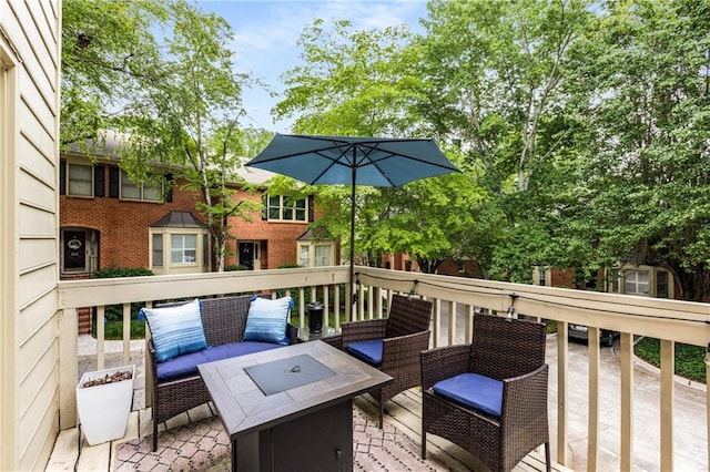 1341 Sheffield Glen Way NE, Atlanta, GA 30329 - wooden deck featuring an outdoor living space with a fire pit