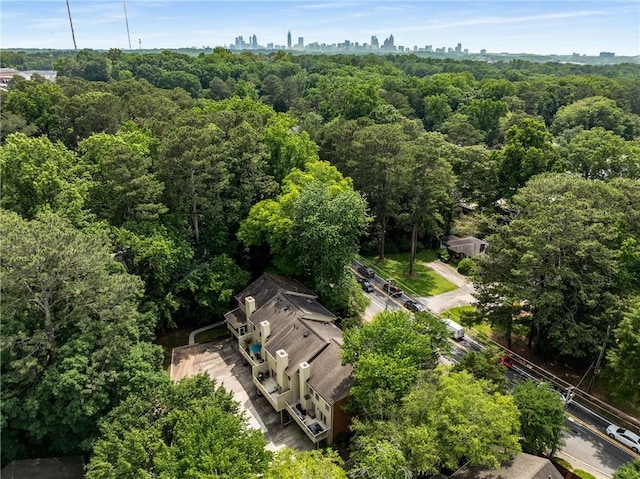 1341 Sheffield Glen Way NE, Atlanta, GA 30329 - aerial view of city skyline and a forest