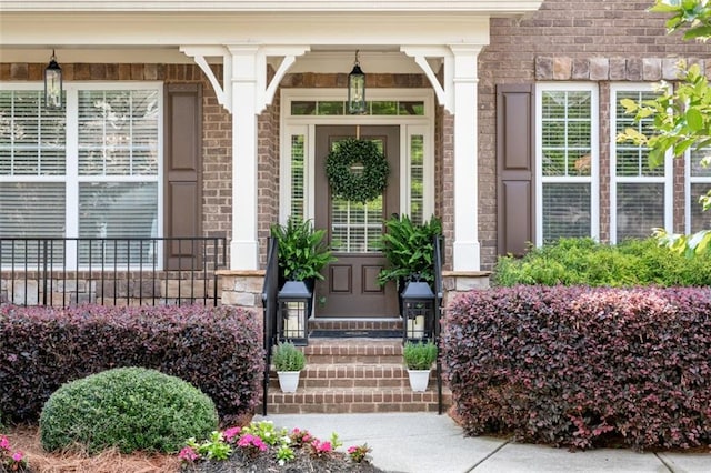 2680 Augeron Ct, Alpharetta, GA 30004 - entrance to property featuring a porch and stone siding