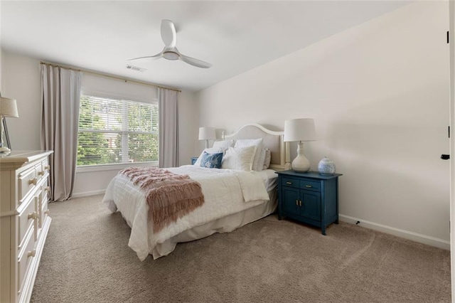 2680 Augeron Ct, Alpharetta, GA 30004 - bedroom featuring light colored carpet, baseboards, and a ceiling fan