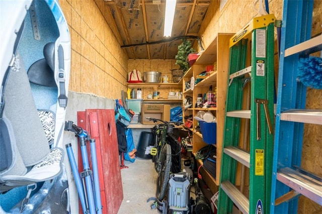 view of storage area