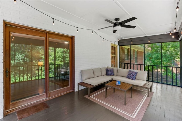 650 Crestview Ter, Gainesville, GA 30501 - sunroom / solarium with a ceiling fan, healthy amount of natural light, and outdoor lounge area