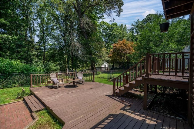 650 Crestview Ter, Gainesville, GA 30501 - wooden deck featuring a fenced backyard