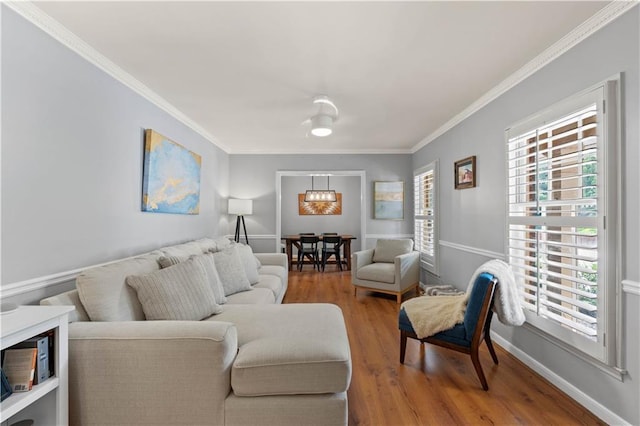 650 Crestview Ter, Gainesville, GA 30501 - living room with wood finished floors and ornamental molding