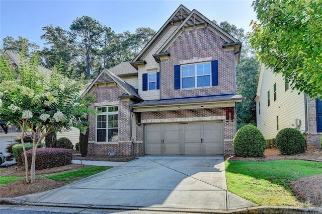 4335 Bellview Ln, Duluth, GA 30097 - craftsman inspired home with brick siding, a garage, and concrete driveway