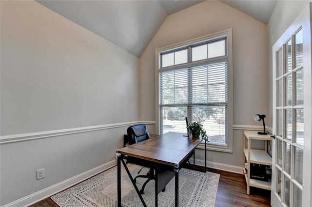 4335 Bellview Ln, Duluth, GA 30097 - office space with vaulted ceiling and wood finished floors
