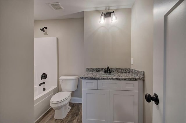 311 Arbor Cir, Rockmart, GA 30153 - full bathroom with wood finished floors, vanity, and shower / bath combination