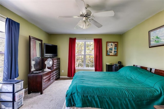 80 Jacob Trl, Rockmart, GA 30153 - carpeted bedroom with ceiling fan and baseboards