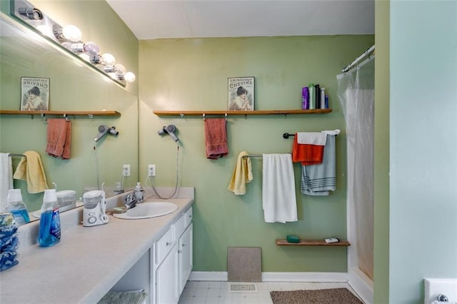 80 Jacob Trl, Rockmart, GA 30153 - bathroom with vanity and a shower with shower curtain