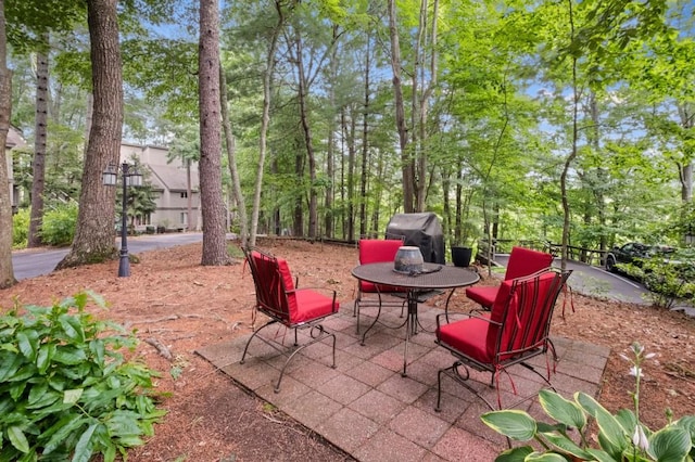 view of patio featuring area for grilling