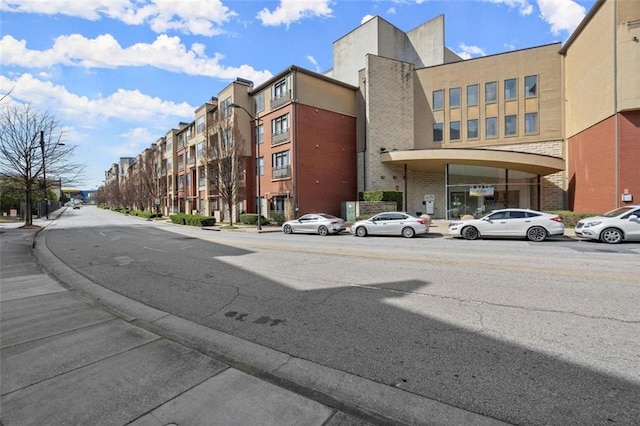 view of street with curbs and sidewalks