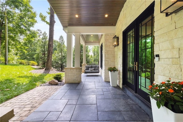 306 Pinecrest Rd NE, Atlanta, GA 30342 - view of patio / terrace featuring french doors
