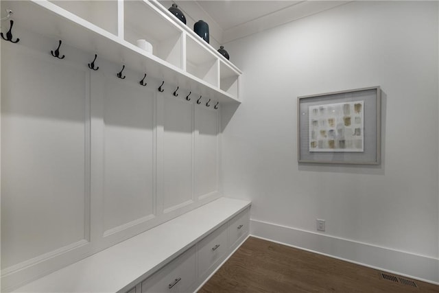 306 Pinecrest Rd NE, Atlanta, GA 30342 - mudroom featuring dark wood-type flooring and baseboards