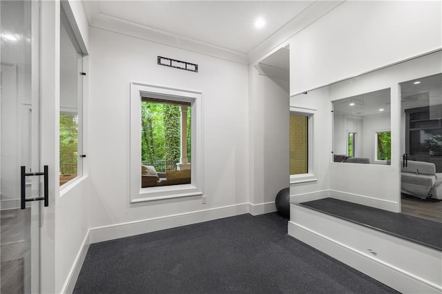 306 Pinecrest Rd NE, Atlanta, GA 30342 - entryway with baseboards, crown molding, and recessed lighting