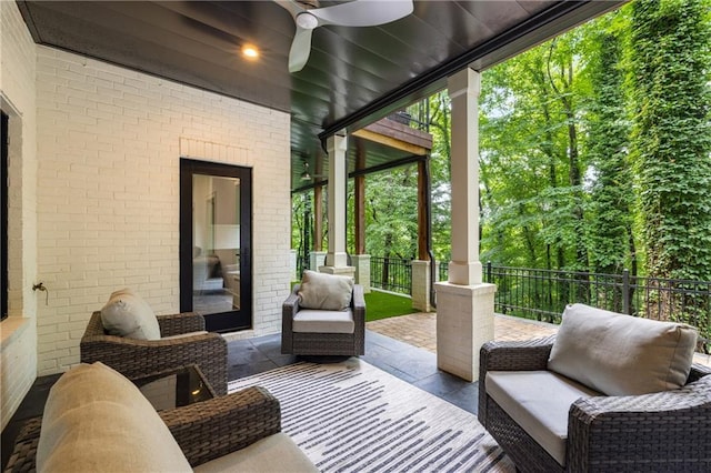 306 Pinecrest Rd NE, Atlanta, GA 30342 - view of patio / terrace with a ceiling fan