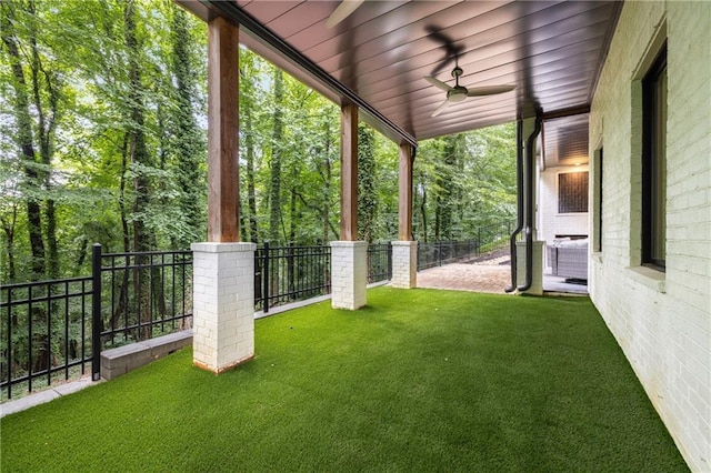 306 Pinecrest Rd NE, Atlanta, GA 30342 - view of yard with a ceiling fan