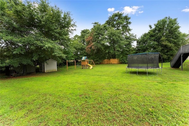 3625 Wapakonata Trl, Bethlehem, GA 30620 - view of yard featuring a trampoline and a playground