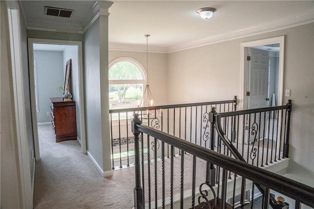 4569 Campenille Trce, Suwanee, GA 30024 - hall with carpet and crown molding