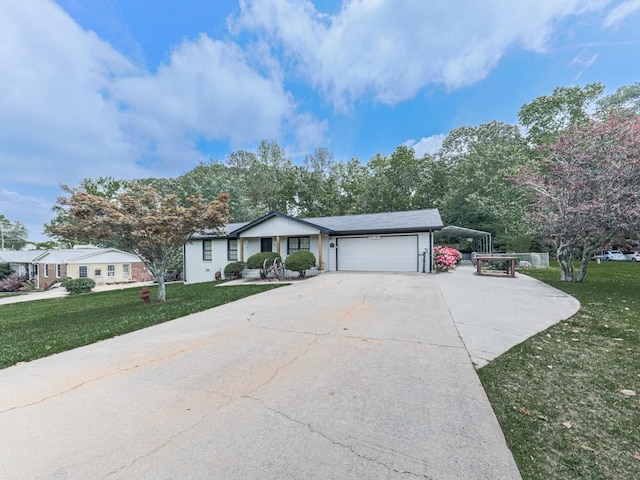 464 Mason Dr, Canton, GA 30115 - ranch-style house featuring an attached garage, concrete driveway, and a front lawn