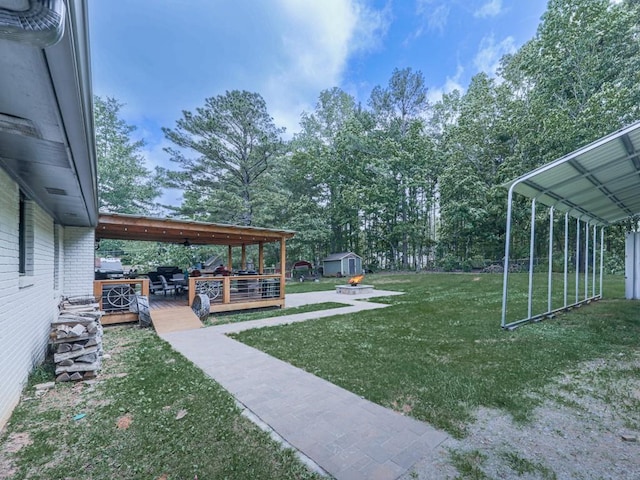 464 Mason Dr, Canton, GA 30115 - view of green lawn with a deck