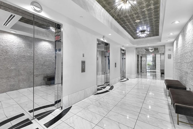lobby featuring recessed lighting