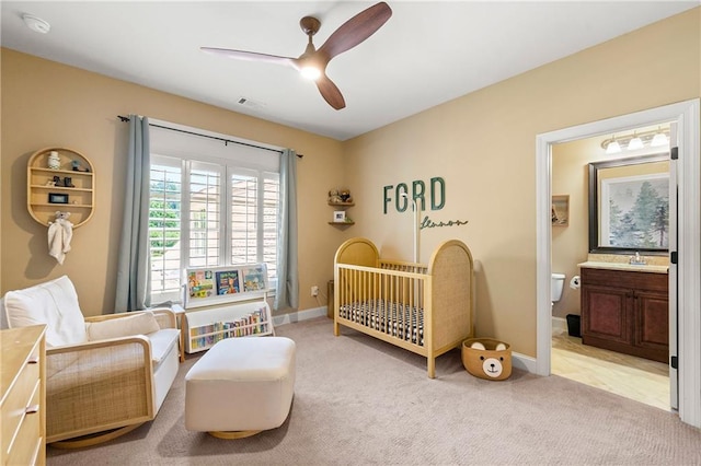 2317 Whiting Bay Cts NW, Kennesaw, GA 30152 - bedroom featuring light colored carpet and ceiling fan