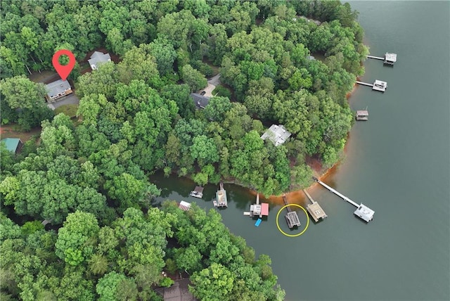 455 Sams Rd, Dawsonville, GA 30534 - aerial view of property and surrounding area with a nearby body of water
