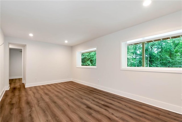 455 Sams Rd, Dawsonville, GA 30534 - empty room with baseboards, wood finished floors, and recessed lighting