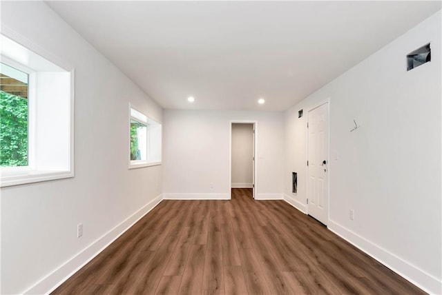 455 Sams Rd, Dawsonville, GA 30534 - unfurnished room with wood finished floors, recessed lighting, and baseboards