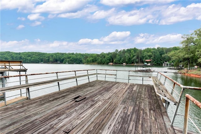 455 Sams Rd, Dawsonville, GA 30534 - dock area featuring a water view and a forest view