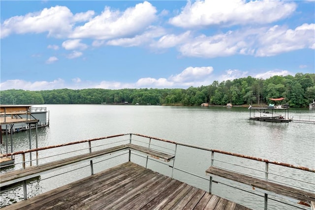 455 Sams Rd, Dawsonville, GA 30534 - dock area featuring a water view and a wooded view